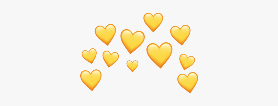 #yellow #heart #heartcrown #crown #aesthetic #tumblr - Heart, Transparent Clipart