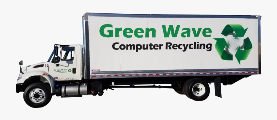 Green Wave Computer Recycling Trucks - Computer Recycling Truck, Transparent Clipart