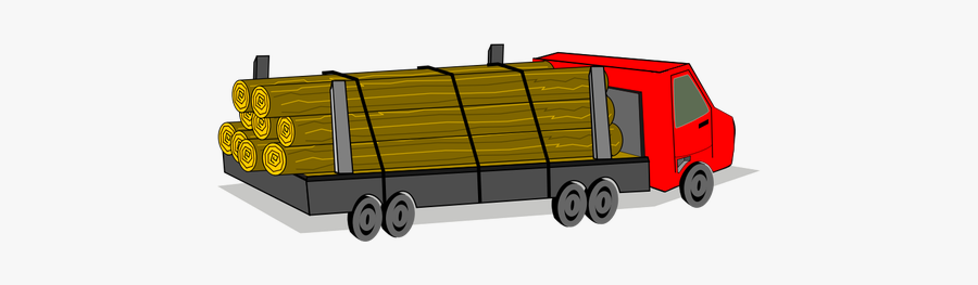Logging Truck Vector Image - Clip Art, Transparent Clipart