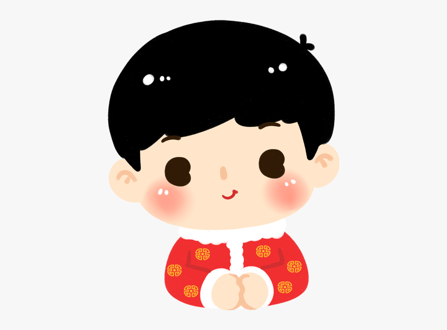 #boy #chinese #asian #chinesenewyear #ftestickers - Chinese New Year, Transparent Clipart