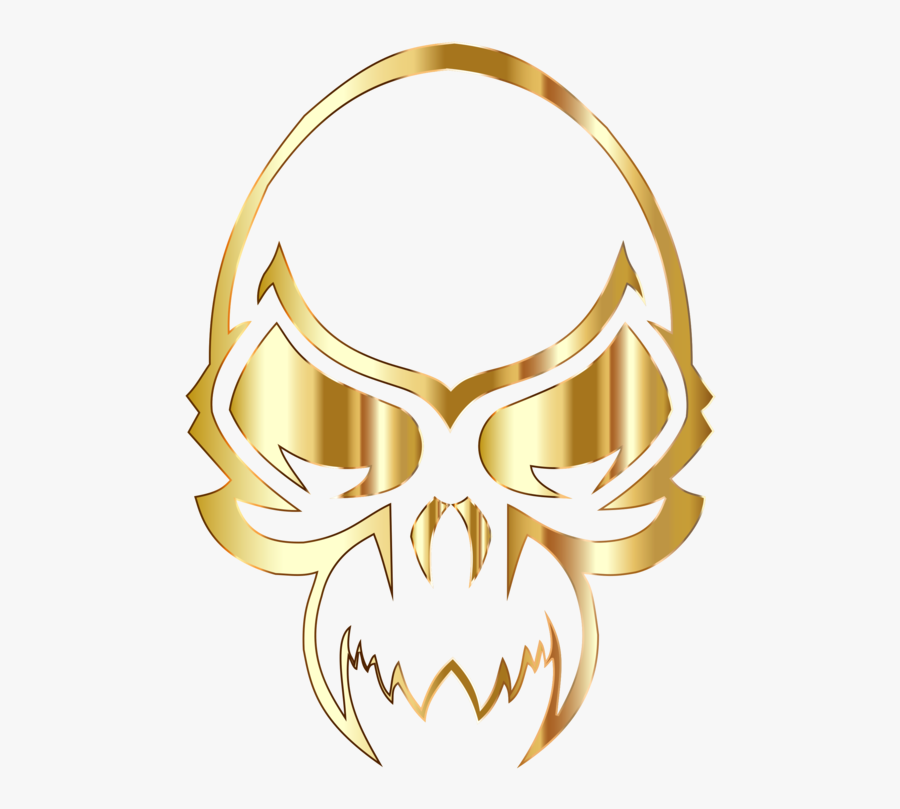 Body Jewelry,yellow,symbol - Golden Skull Transparent Logo, Transparent Clipart