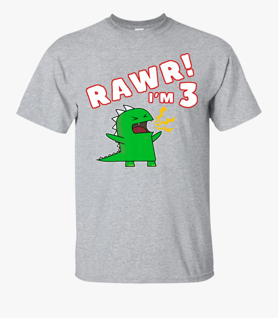 Kids Kids Dinosaur Rawr 3rd Birthday Premium G200 Gildan - T Shirt Salsa, Transparent Clipart