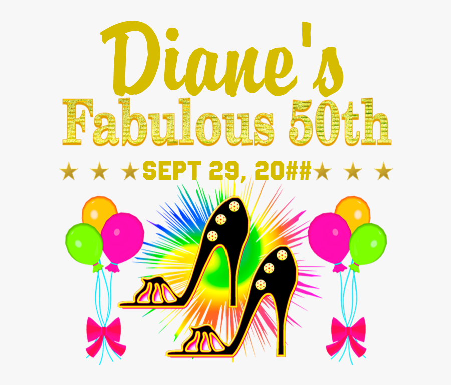 50th Birthday Banner - Male Happy 50th Birthday Diane, Transparent Clipart