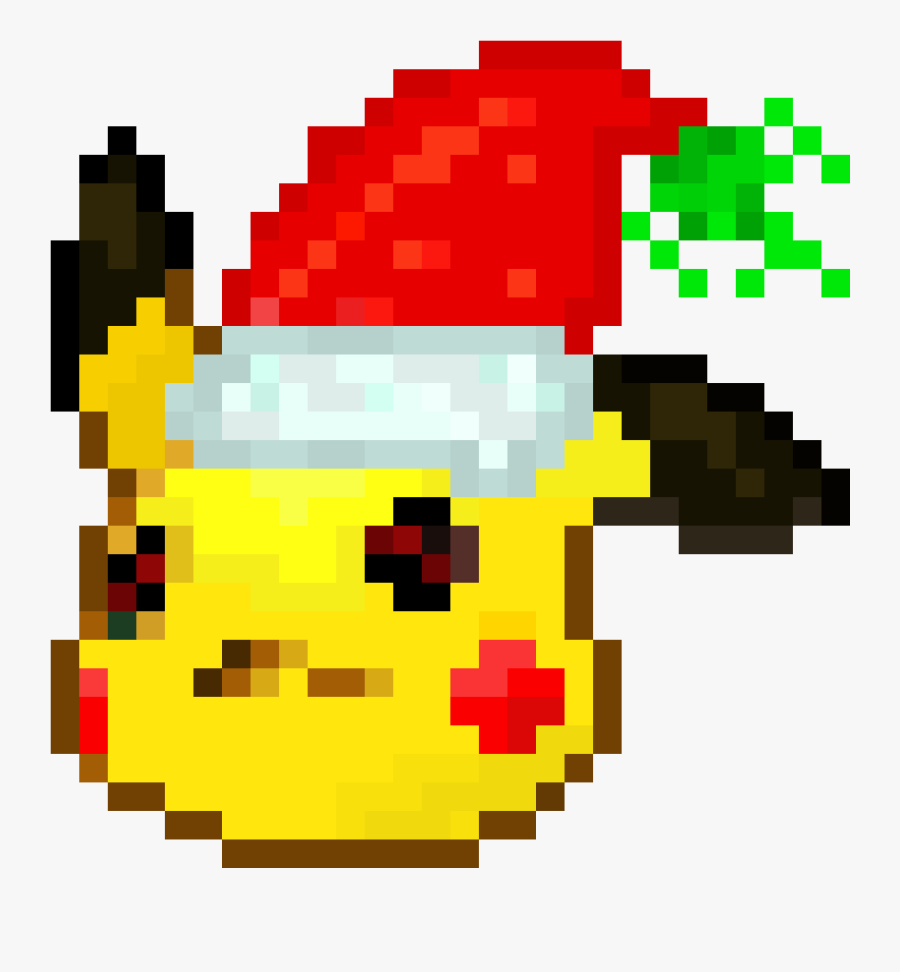 Great Christmas Pikachu - Derpy Pixel Art, Transparent Clipart