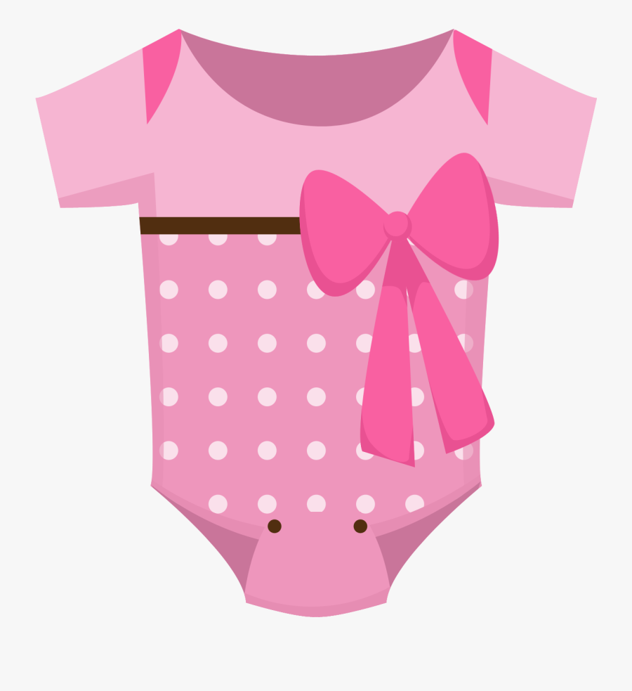 Transparent Baby Onesies Clipart - Pink Baby Clothes Clipart, Transparent Clipart
