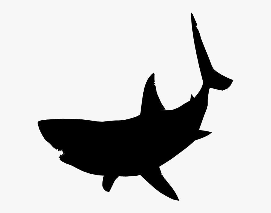 Great White Shark Silhouette Clip Art - Great White Shark Silhouette, Transparent Clipart