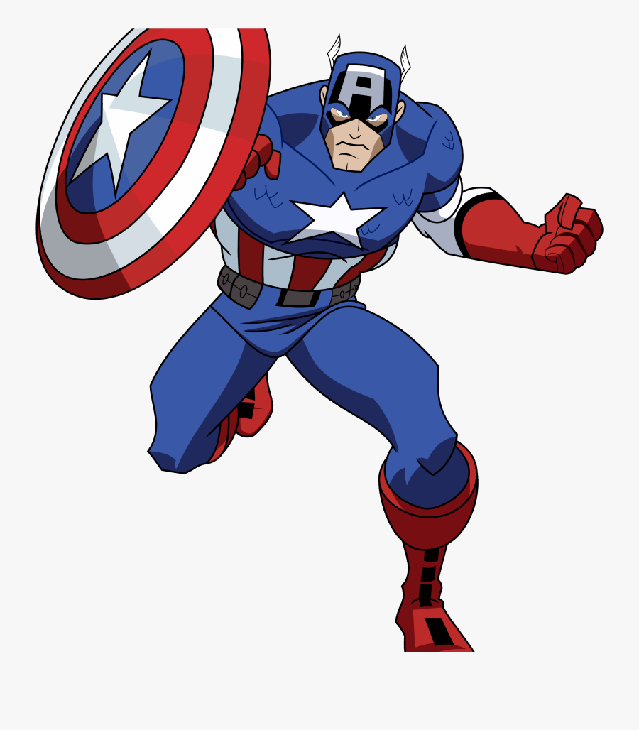 Captain America Iron Man Clint Barton Hulk - Captain America Avengers Cartoon, Transparent Clipart