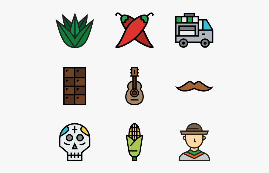 Mexican Elements Mexican Png - Mexican Food Icon Png, Transparent Clipart