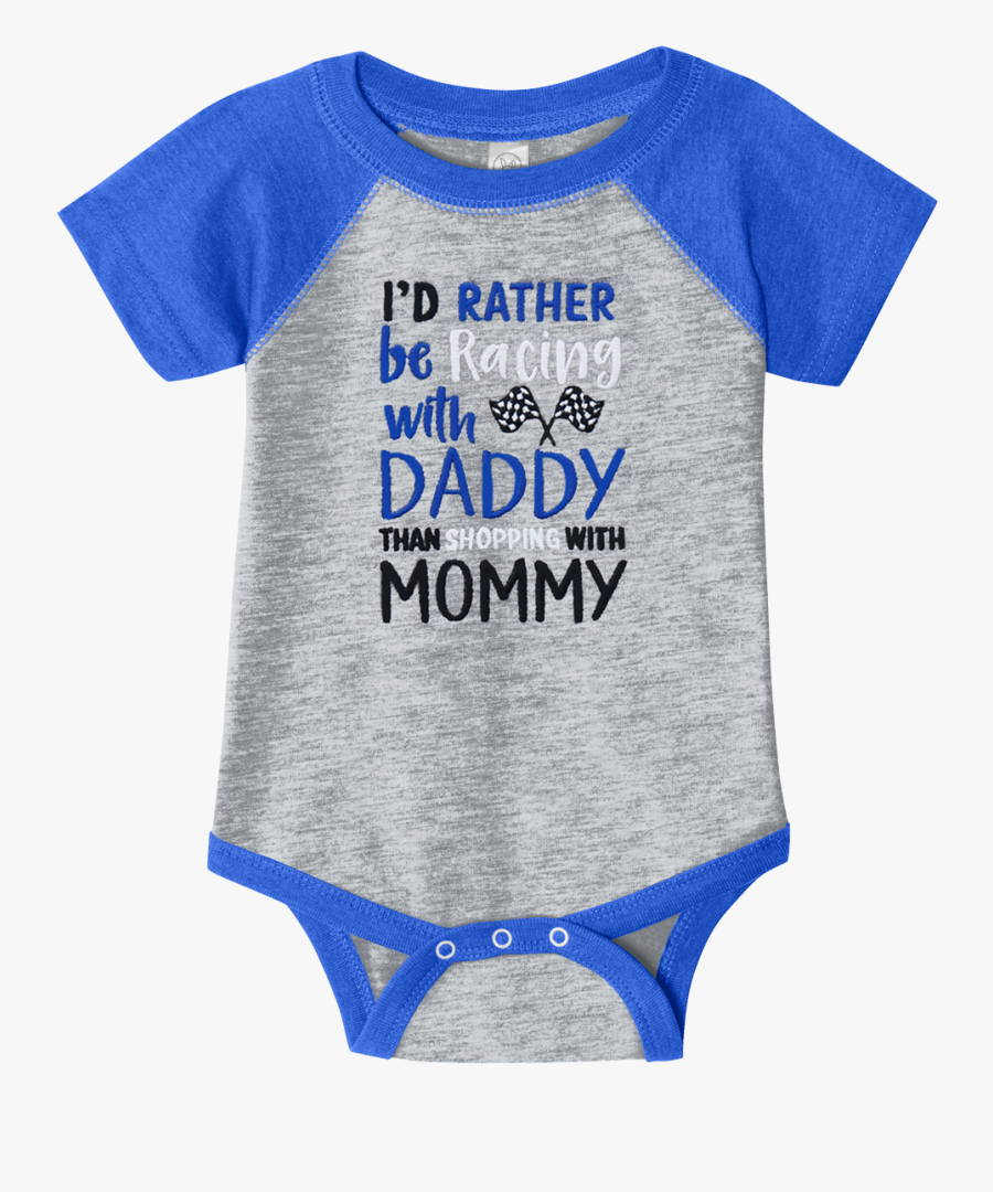 I"d Rather Be Racing W/daddy Embrd Onesie - Drag Racing Onesie, Transparent Clipart