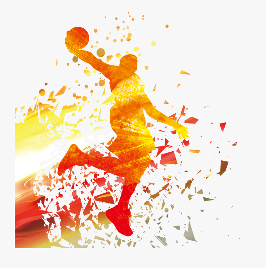 Player Nba Basketball Silhouette Download Hq Png Clipart - Basketball Clipart Png, Transparent Clipart