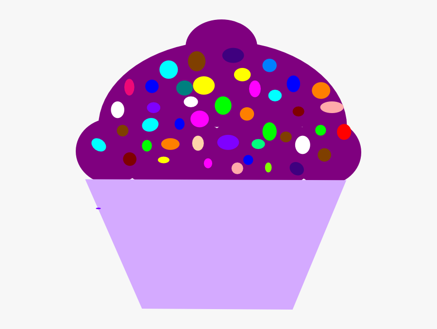 Purple Cupcake Clipart, Transparent Clipart