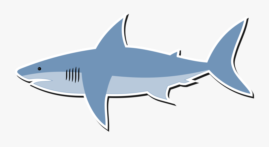 Clip Art Great White Shark Bull - Cartoon Clipart Shark, Transparent Clipart