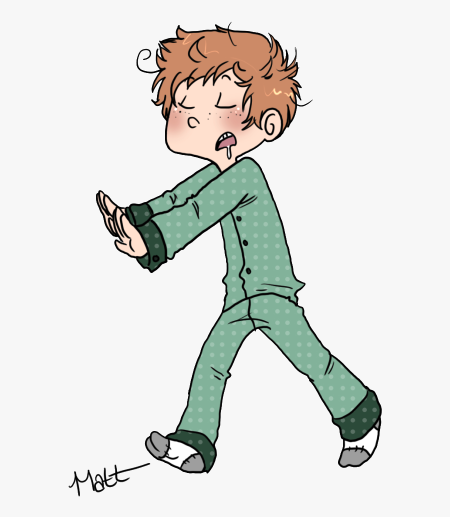 Why Do Some People Walk In Their Sleep - Person Sleepwalking Cartoon Png, Transparent Clipart