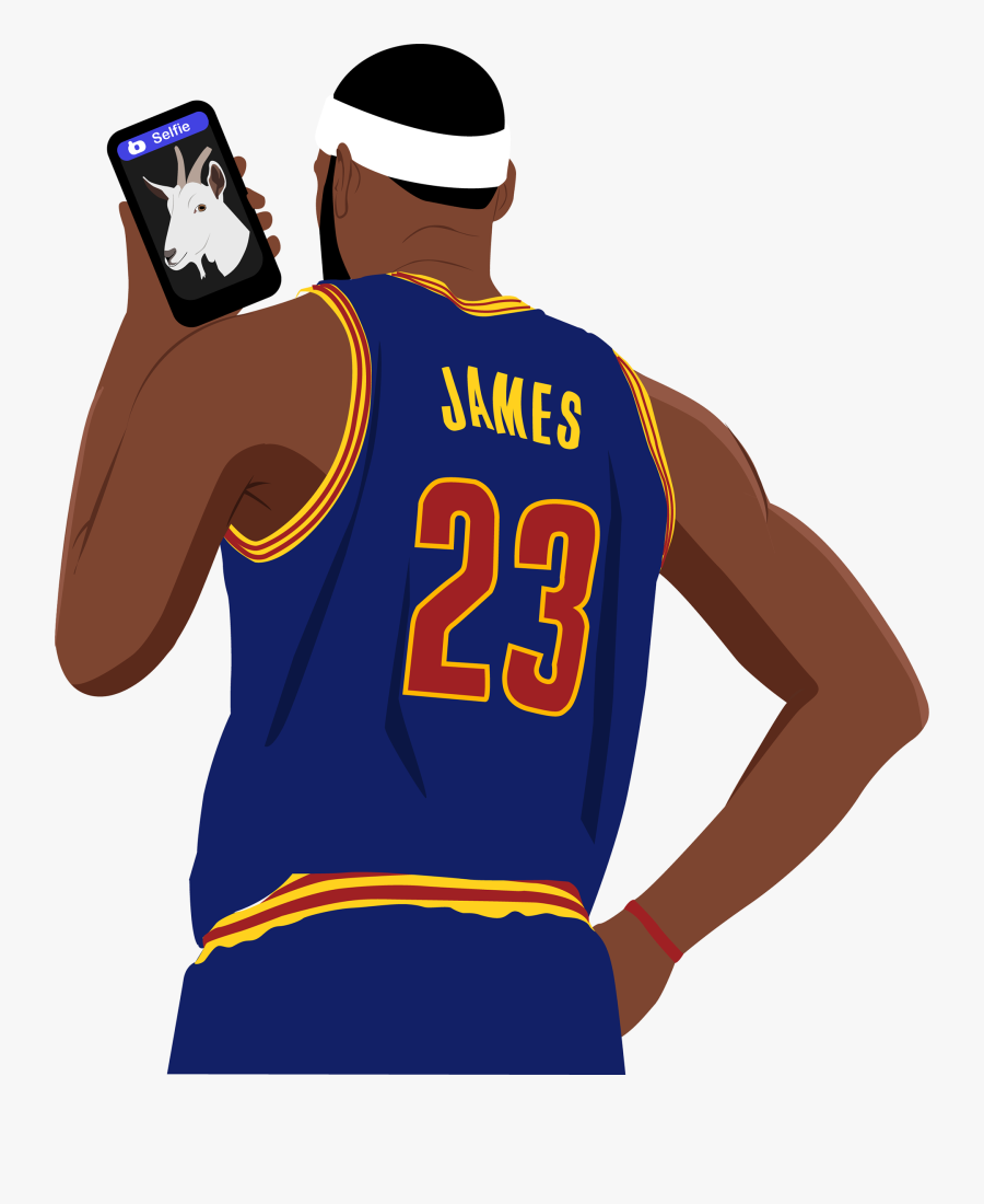 Lebron James Goat Illustration Banner Library Download - Lebron James Goat Art, Transparent Clipart