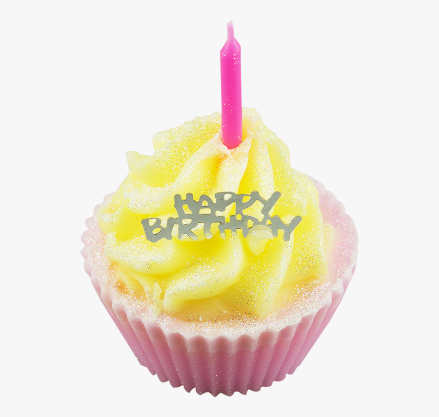 Transparent Cupcake Happy Birthday - Birthday Cake Png Cap Cake With Candle, Transparent Clipart