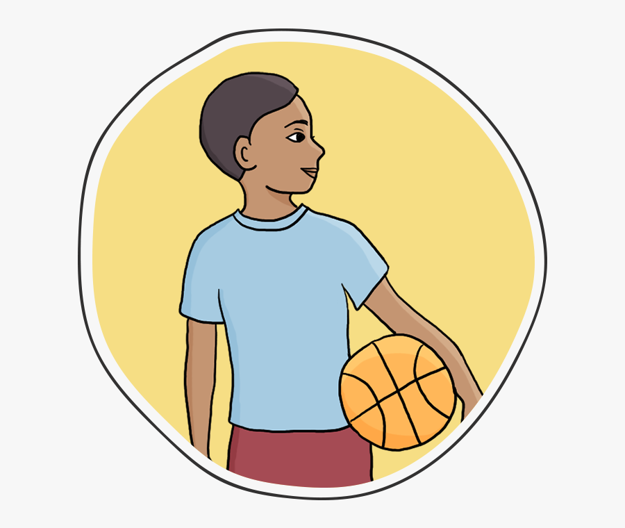 Basketball Clipart Boys - Dribble Basketball, Transparent Clipart