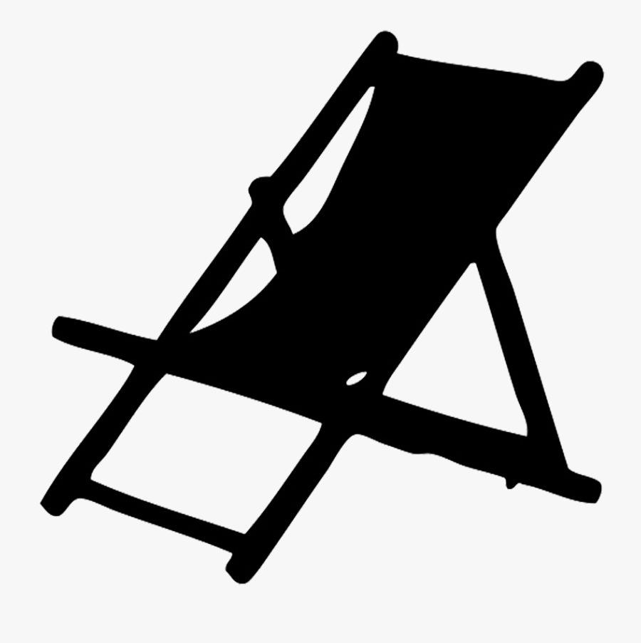 Deck Chair Silhouette - Deck Chair Vector Png, Transparent Clipart