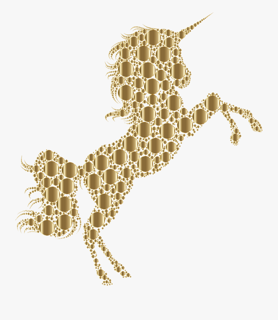 Clipart - Gold Unicorn With No Background, Transparent Clipart