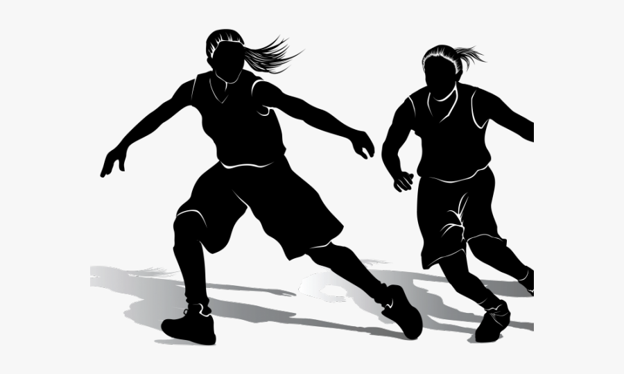 Girls Basketball Cliparts - Female Basketball Player Png, Transparent Clipart