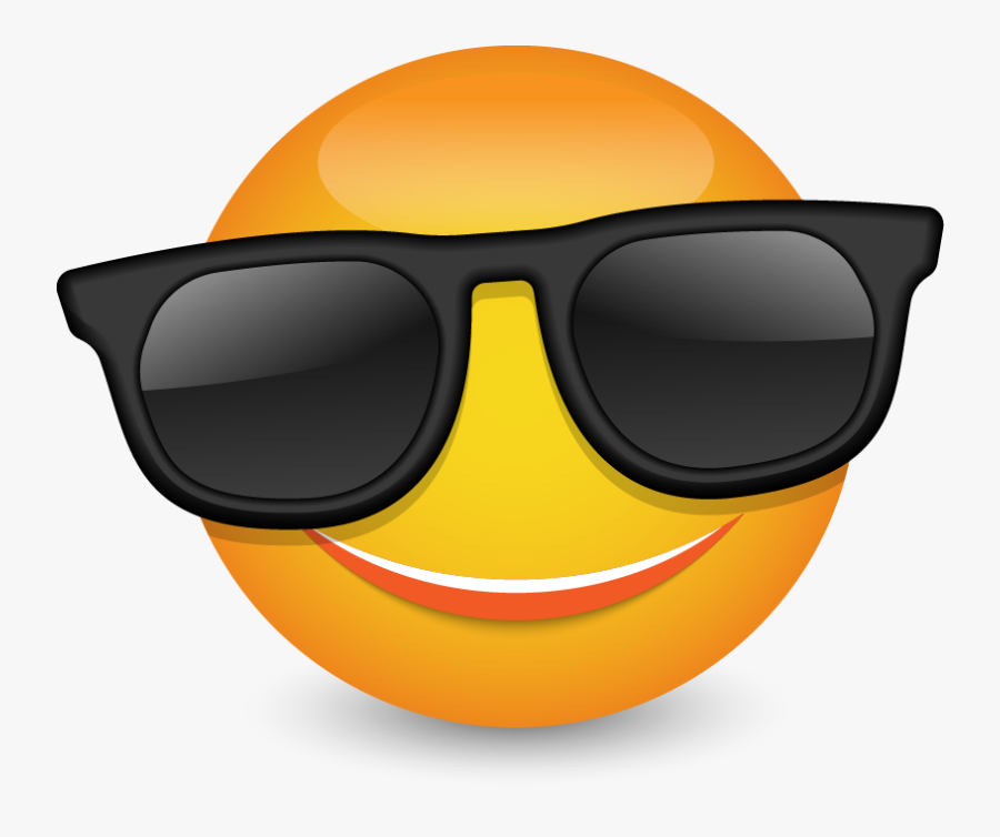 Emoticon Emoticons Sunglasses Smiley Vector Cool Clipart - Sonnenbrille Clipart, Transparent Clipart
