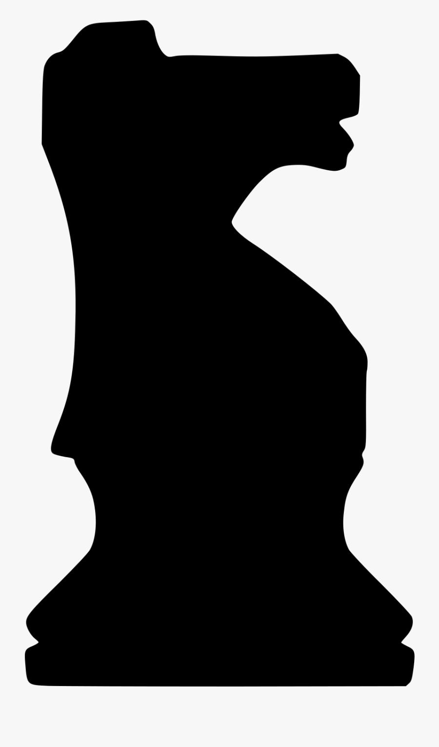 Chess Piece Silhouette Knight Queen - Knight Chess Piece Silhouette, Transparent Clipart