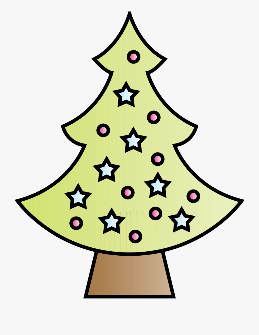 Christmas Tree Clipart Crafts - Black And White Aesthetic Stickers, Transparent Clipart