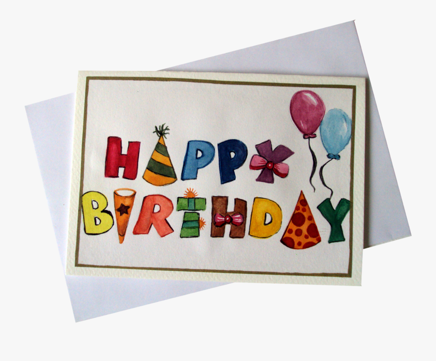 Happy Birthday Greeting Card For Kids, Transparent Clipart
