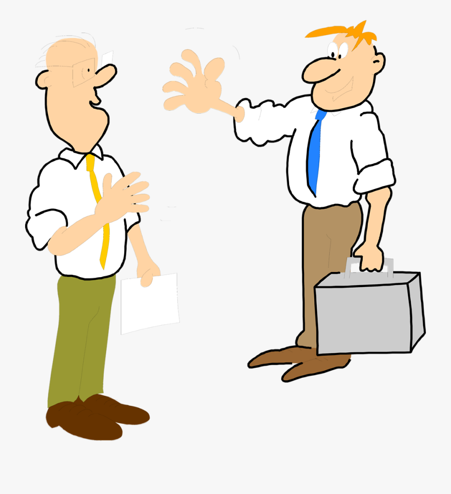 Image Stock Business People Talking Png - Two People Waving At Each Other, Transparent Clipart