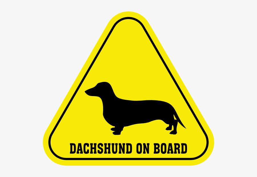 Dachshund On Board, Transparent Clipart