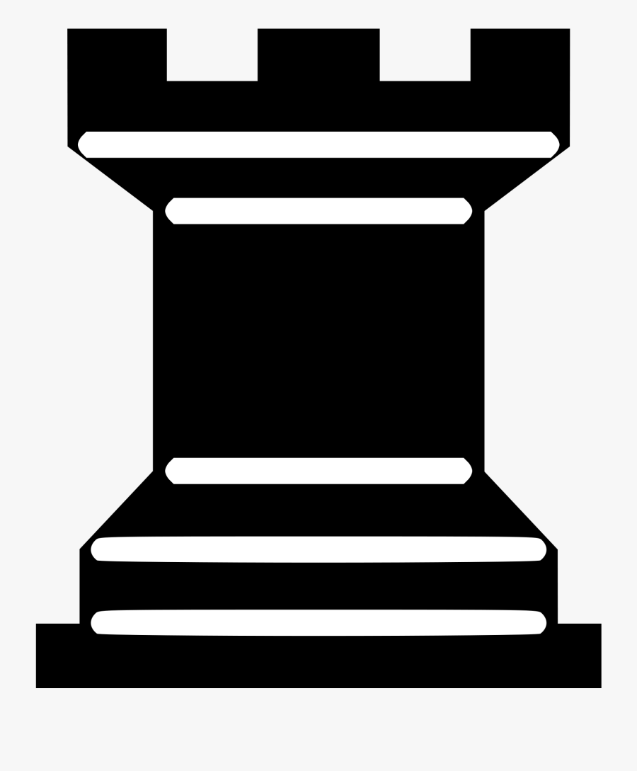 Black Rook Chess Piece - Torre Piezas De Ajedrez, Transparent Clipart