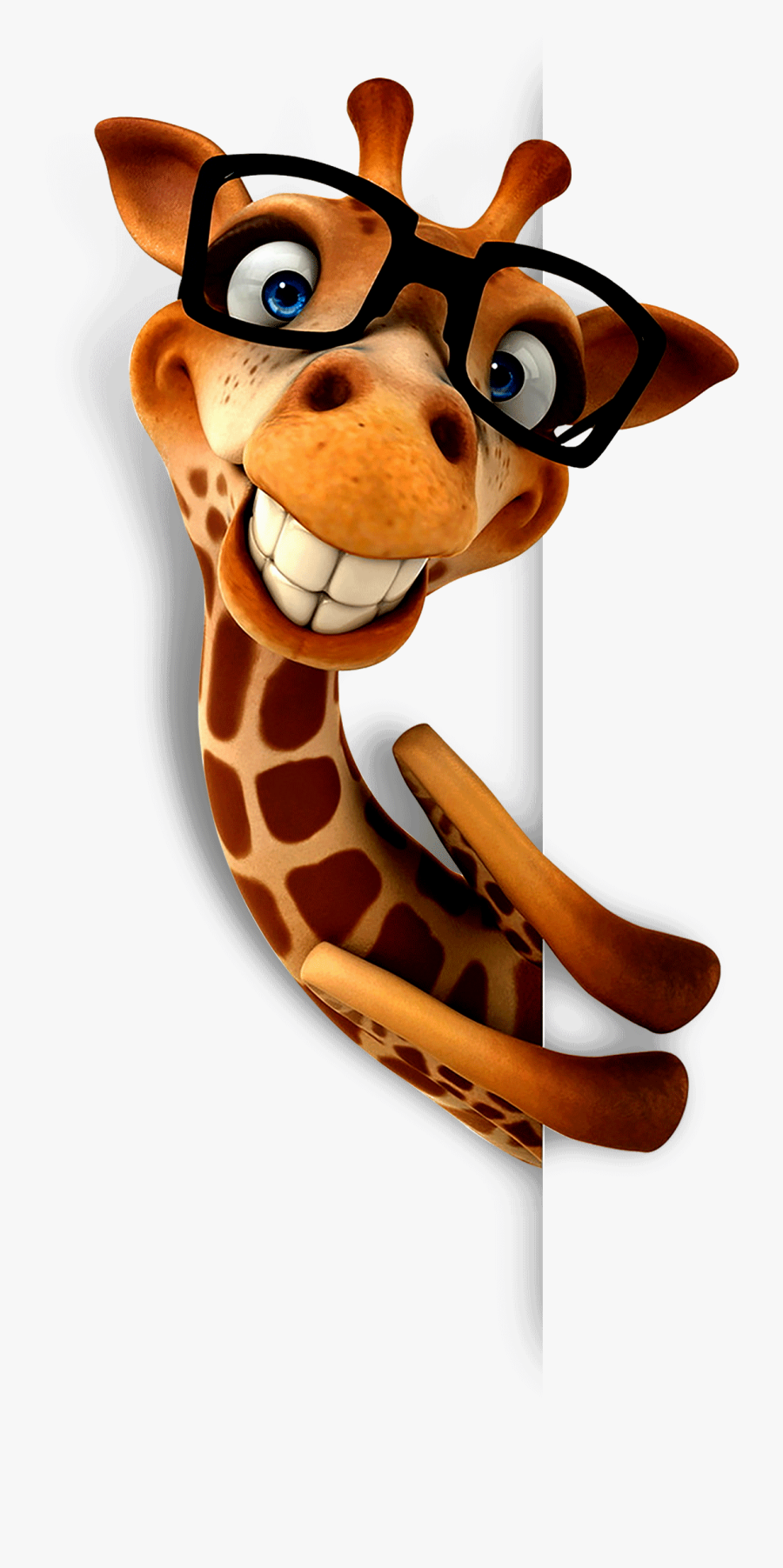 Career Joke Giraffe Illustration Funny Free Png Hq - Giraffe Cartoon