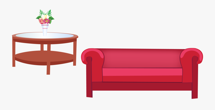 Bedroom Living Room Couch - Living Room Furniture Clipart, Transparent Clipart