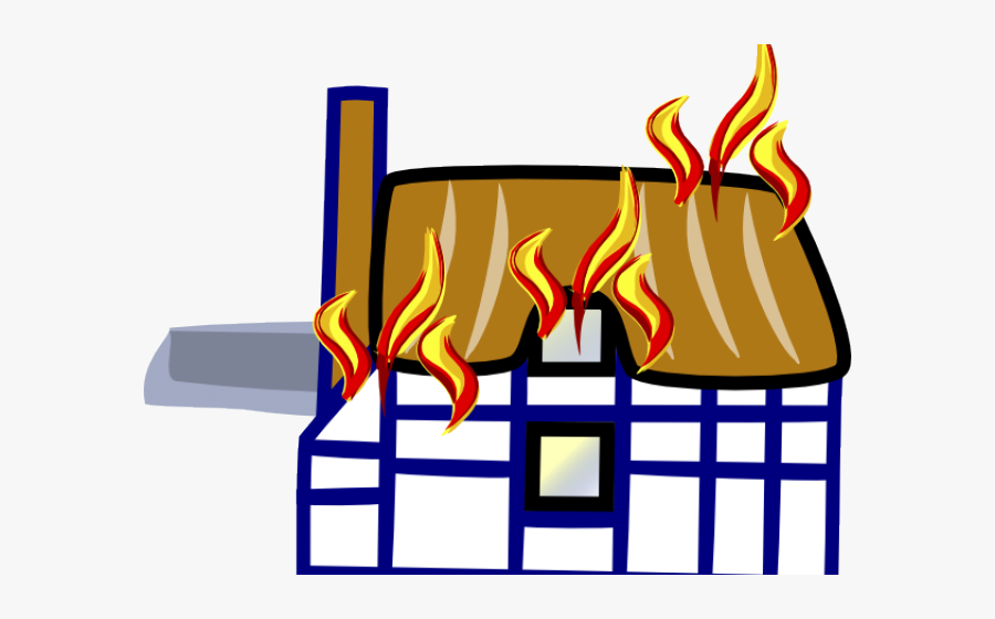 House Clipart Fire - Carton House On Fire, Transparent Clipart