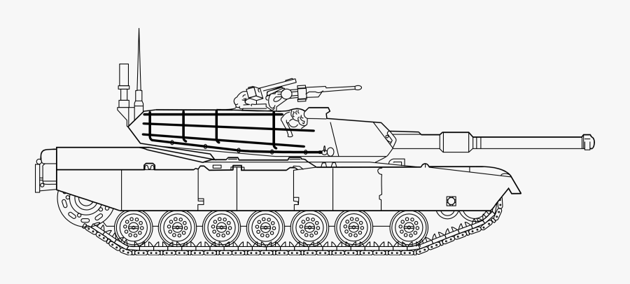 M Abrams Main Battle - Black And White Tanks, Transparent Clipart