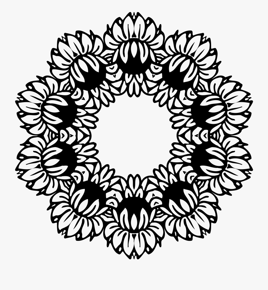 Transparent Doily Clipart Free - Round Floral Cliparts Png, Transparent Clipart