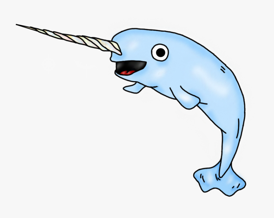 Narwhal Showing Post Clip Art - Transparent Background Narwhal Clipart, Transparent Clipart