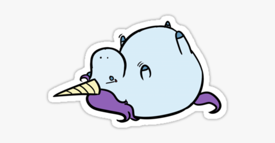 Narwhal Clipart Fat - Unicornios Gordos, Transparent Clipart