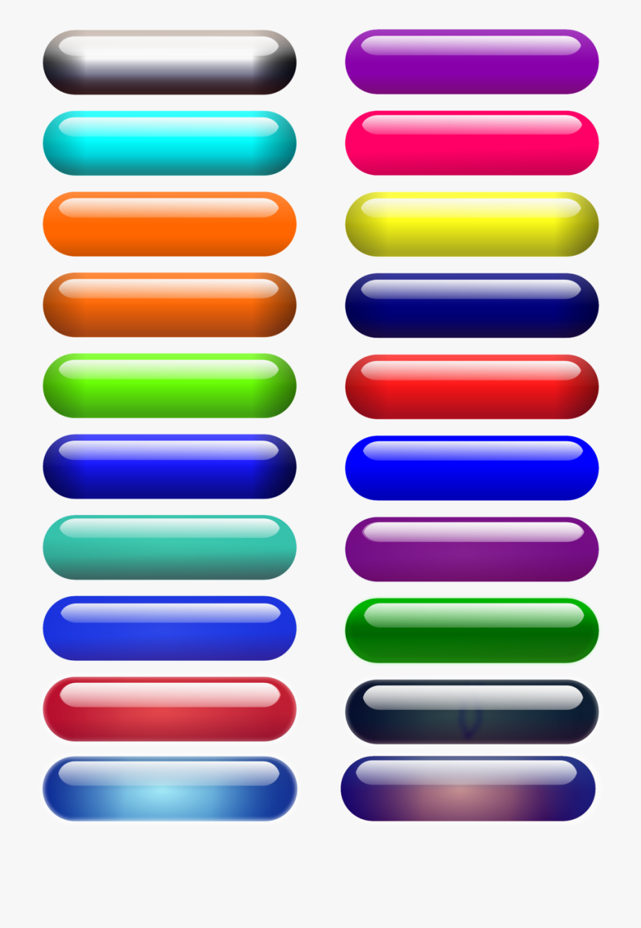 Glossy Pill Buttons - Pill Buttons, Transparent Clipart