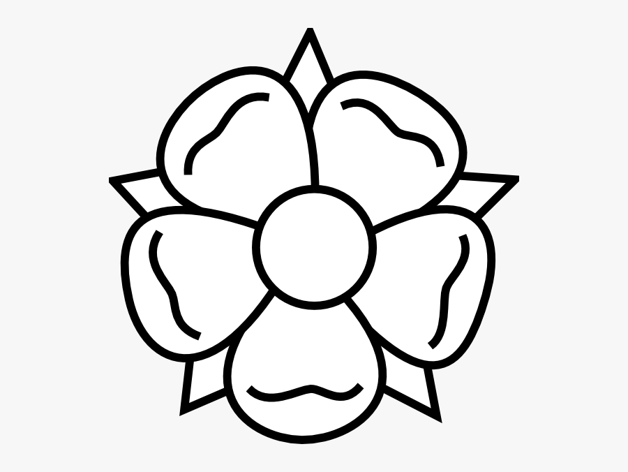 Lily Pad Outline - Easy Spring Flower Drawing, Transparent Clipart