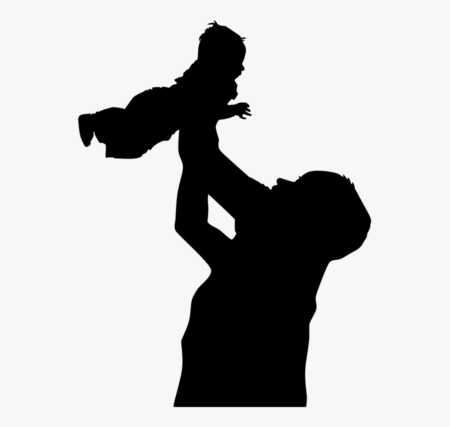 Clip Art Silhouette Parent Son Free - Father And Son Silhouette Png, Transparent Clipart