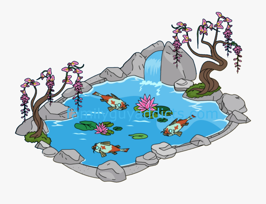 Pond Clipart Koi Pond - Koi Fish Pond Clipart, Transparent Clipart