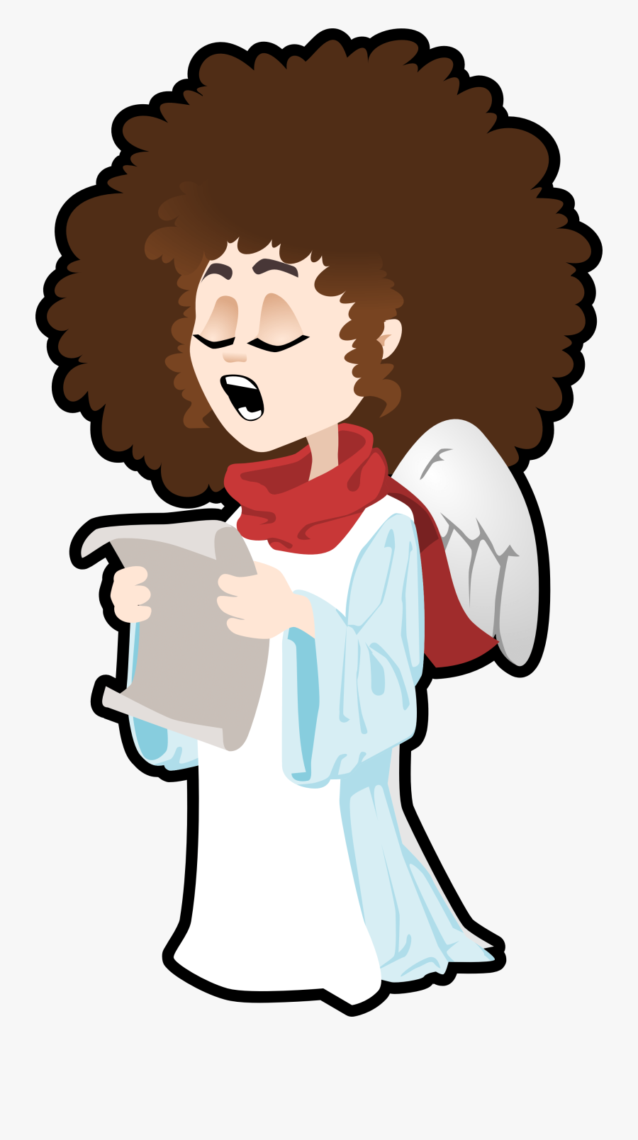 African American Grandmother Clipart - Angel Singing Clipart, Transparent Clipart