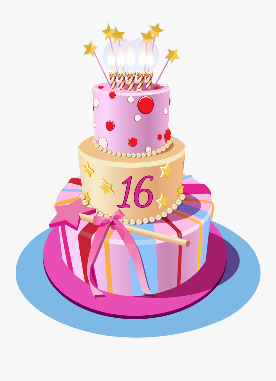 Birthday Cake Wedding Cake Wish Greeting Card - Birthday Cake Pink Transparent Background, Transparent Clipart