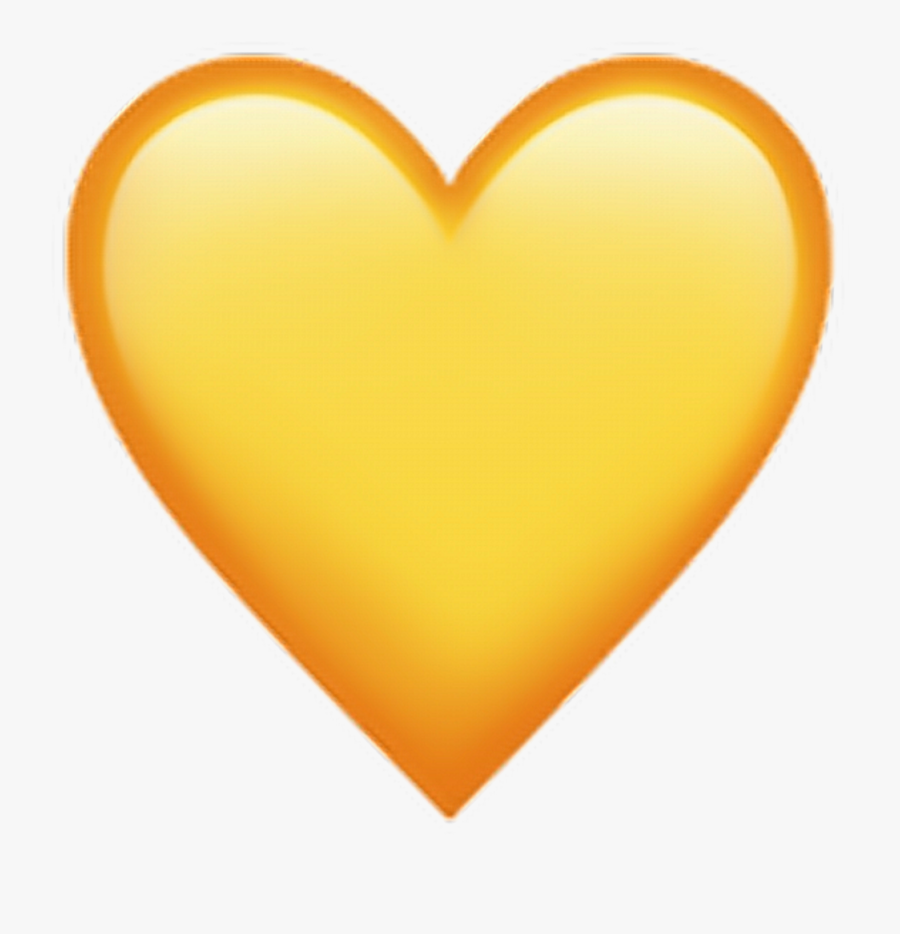 Transparent Chevron Heart Clipart - Yellow Emoji Heart Transparent, Transparent Clipart