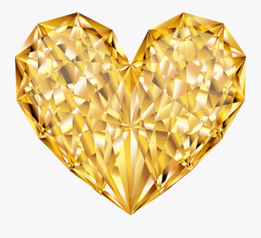 Free Png Download Yellow Brilliant Heart Clipart Png - Portable Network Graphics, Transparent Clipart