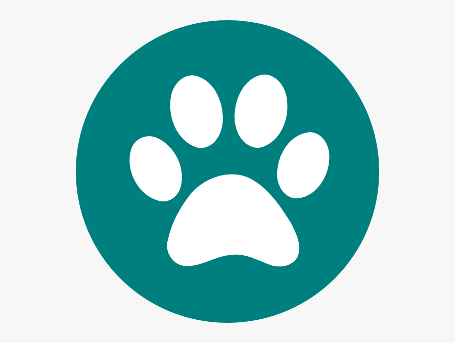 Blue Dog Paw Icon, Transparent Clipart