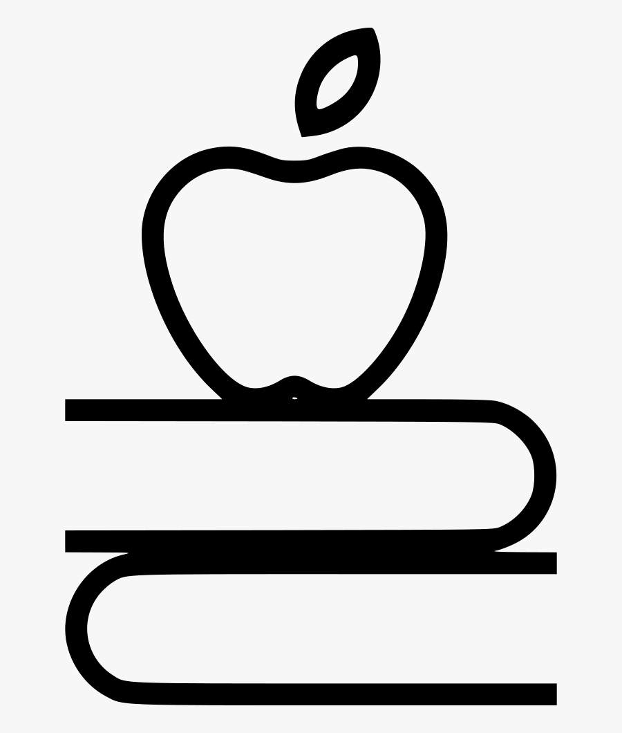Apple And Ruler Clipart - Line Art, Transparent Clipart