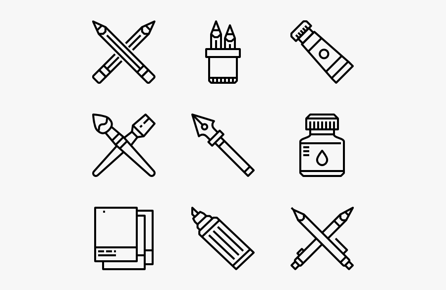 Stationary - Pen Tool And Pencil Logo, Transparent Clipart