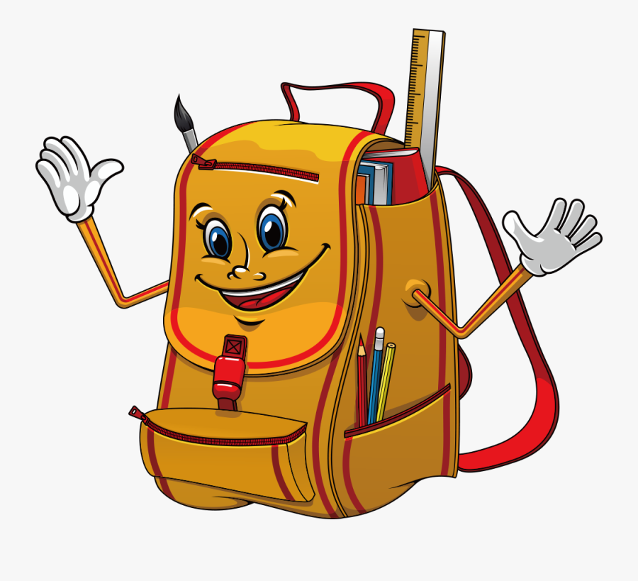 Backpack School Ruler Education - Mochilas Con Libros Animadas, Transparent Clipart