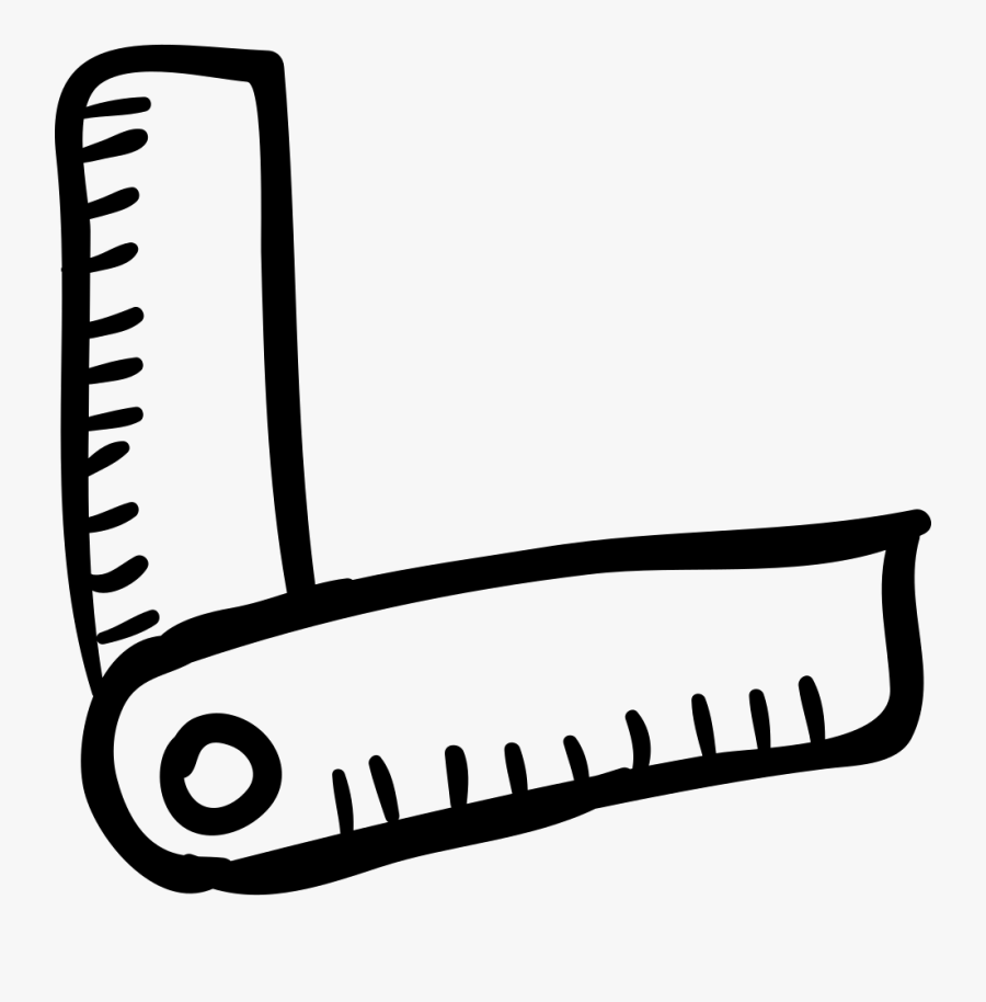 Ruler Flexible Hand Drawn Construction Tool Svg Png - Hand Drawn Tool Png, Transparent Clipart